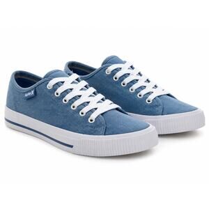 Hurley Women’s Lace-Up  Chambray Canvas Lace-up Sneaker Shoes Size7  New